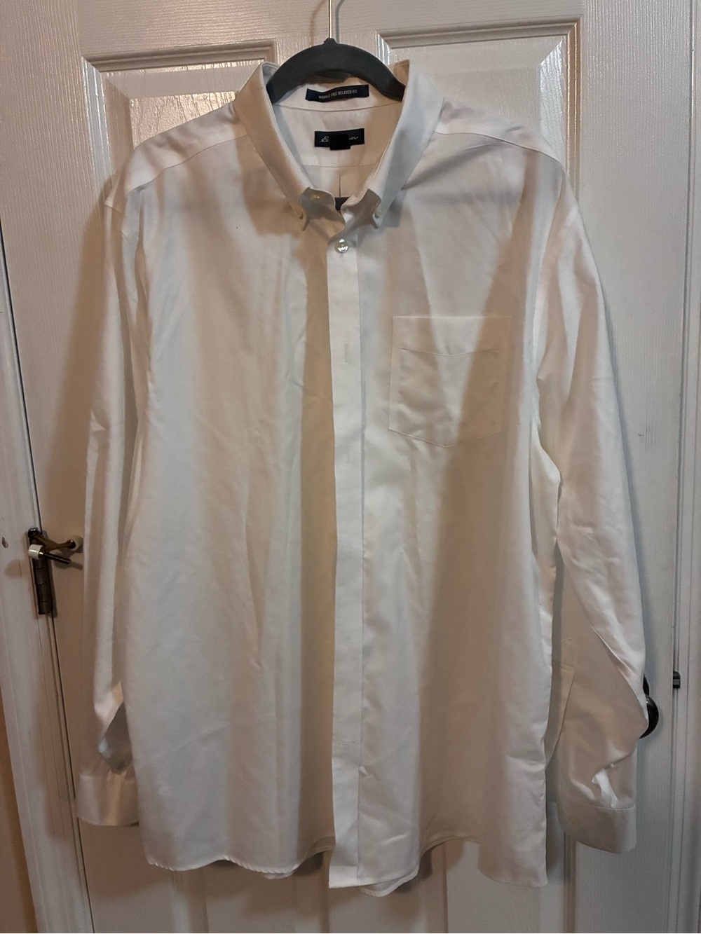 Eddie Bauer White Long-Sleeve Dress Shirt